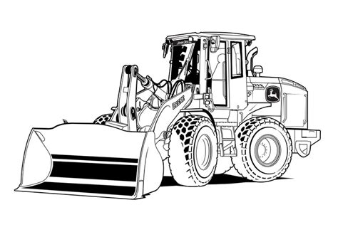 john deere skid steer coloring picture|john deere drawings for kids.